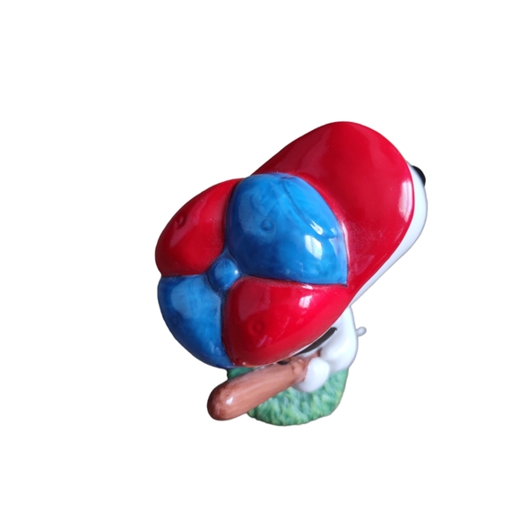 Peanuts Snoopy Baseball 1997 Ceramic Figurine By Flambro Imports - Picture 5 of 12